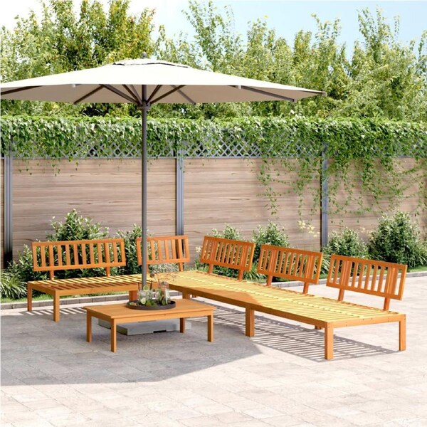 5 Piece Garden Pallet Sofa Set Solid Wood Acacia vidaXL