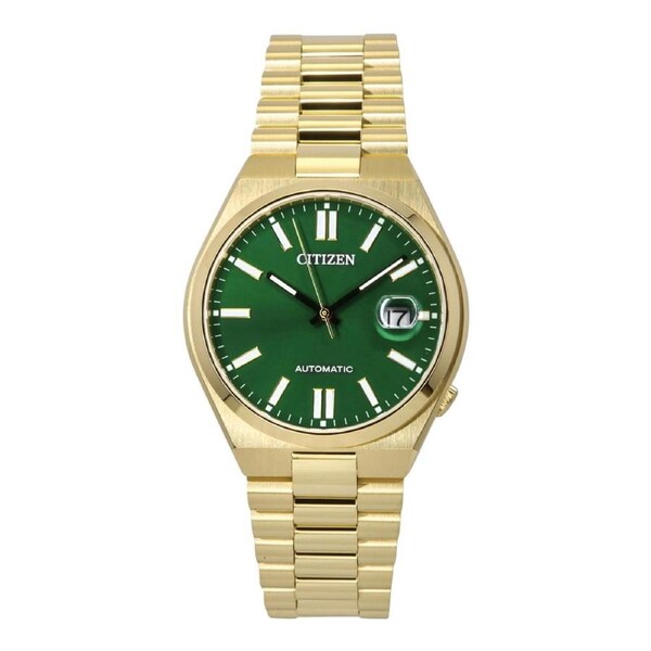 Citizen NJ0152-51X Mens Watch Tsuyosa Automatic 40mm Green Dial Gold Band