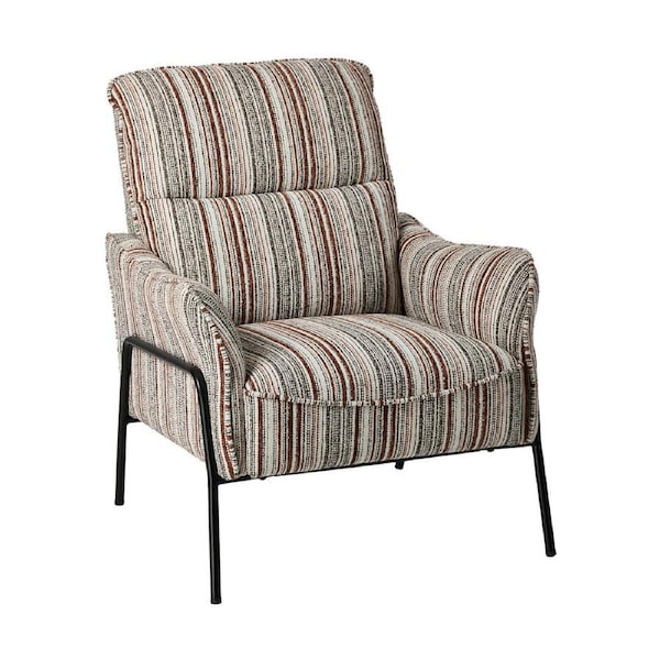 Oikiture Armchair Chenille Fabric Lounge Chair Accent Chair Brown