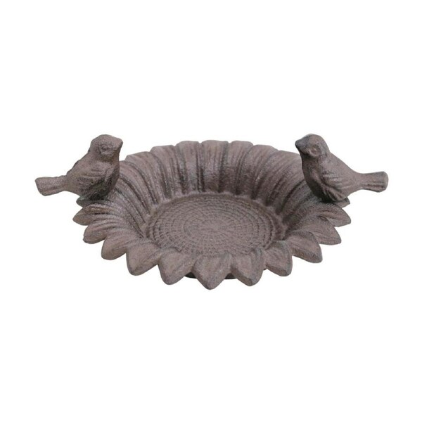 LVD Sunflower Decorative Bird Feeder Home/Garden Ornament 18x13cm Cast Iron