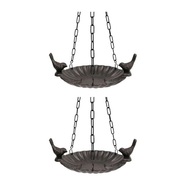 2PK LVD Decorative Hanging Bird Feeder Home/Garden Ornament 21cm Cast Iron