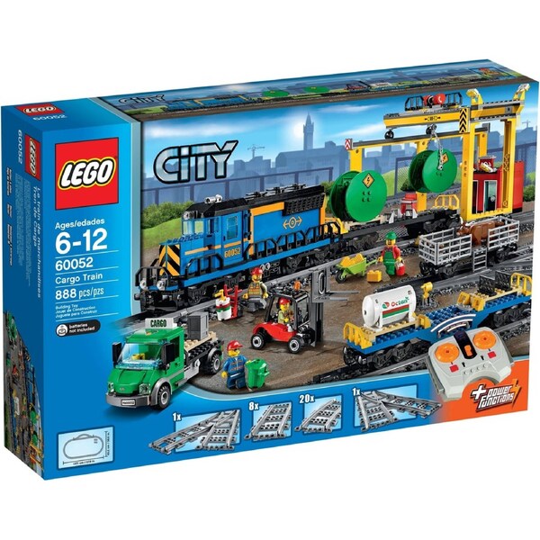 LEGO 60052 Cargo Train: Remote Control Train Set with Tracks & Minifigures