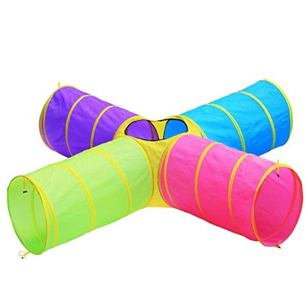 HOLALA Kids Pop Up Tunnel for Kids Indoor Crawl Toy-Rainbow