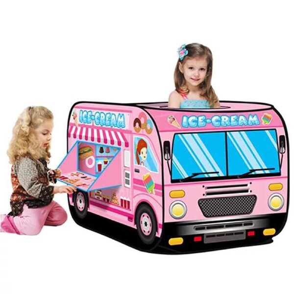 HOLALA Kids Pop-Up Play Tent Foldable Ice Cream Truck Design