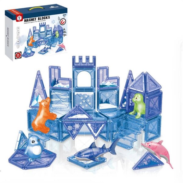 HOLALA Ocean Creatures Magnetic Blocks 3D Building Set for Kids