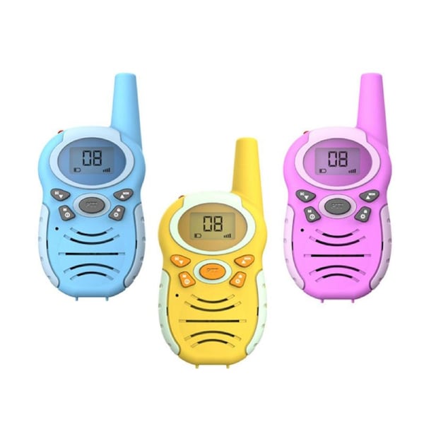 HOLALA 3 Pack Kids Walkie Talkies Long Range 10 Channels Flashlight & Key Lock T4913-A