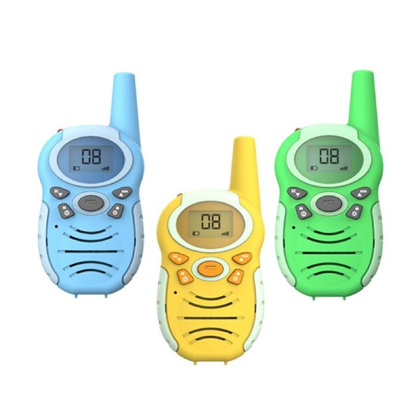HOLALA 3 Pack Kids Walkie Talkies Long Range 10 Channels Flashlight & Key Lock T4913-B