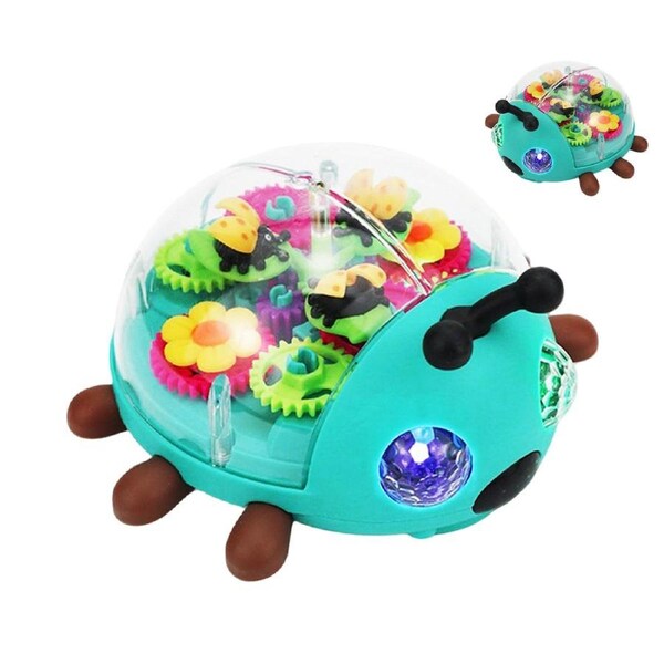 HOLALA Light-Up Ladybug Musical Sensory Toy with Moving Gears for Kids