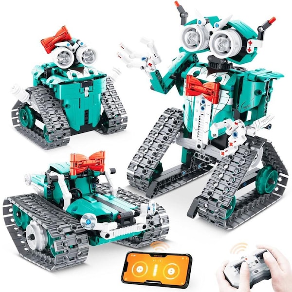HOLALA 3-in-1 Robot Kit Remote & APP Programming-8029