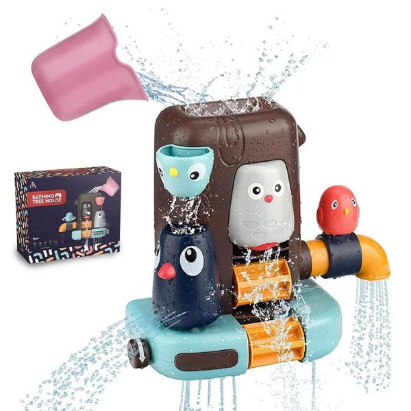 HOLALA Baby Bath Toys for 6 Months+ Fun Bathtub Tree House Waterwheel