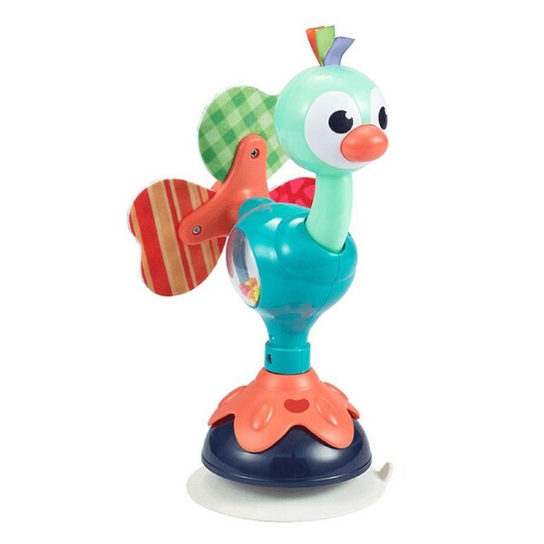 HOLALA High Chair Toy with Suction Cup Rattle for Baby-Peacock