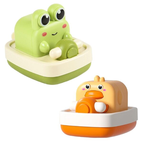 HOLALA 2 Pack Wind-Up Bath Toys Frog & Duck for Bathtub Fun