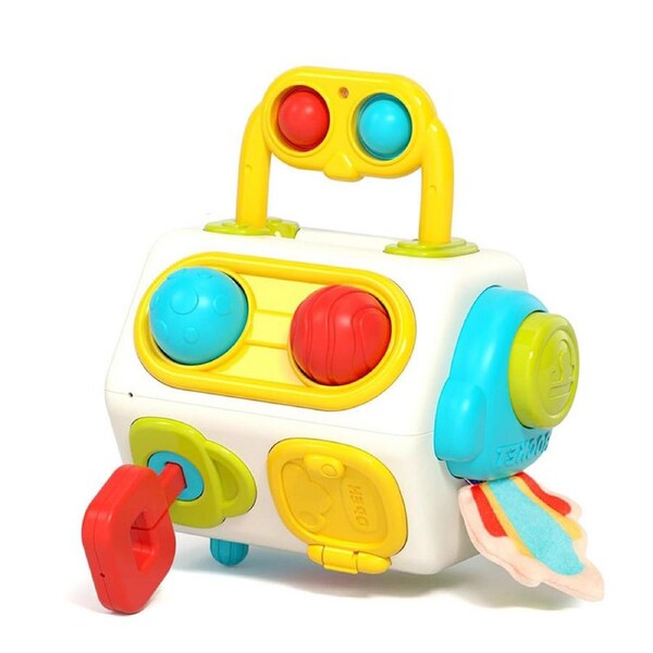 HOLALA Travel Sensory Cube Busy Board with Keys for Toddlers