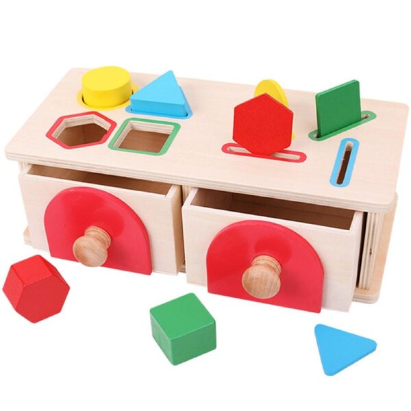 HOLALA Montessori Wooden Toddler Toys Early Education Toys for Kids-B