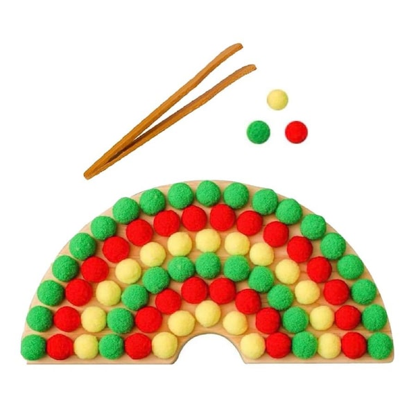 HOLALA Wooden Peg Board Bead Puzzle Montessori Toy-Christmas