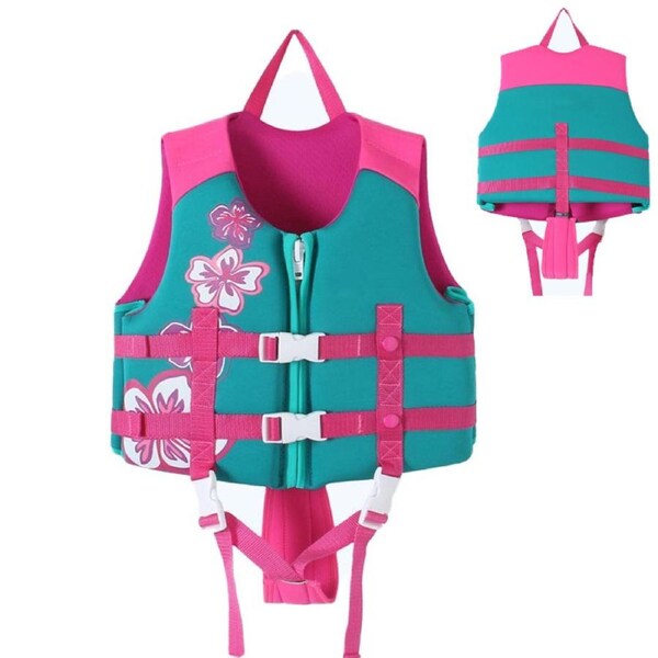 HOLALA HOLALA Kids Swim Vest with Adjustable Strap Age 1-12 Years-Printed Pink