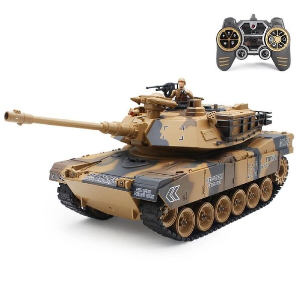HOLALA RC Tank 1/18 2.4Ghz Toy with Telescopic Barrel-M1A2