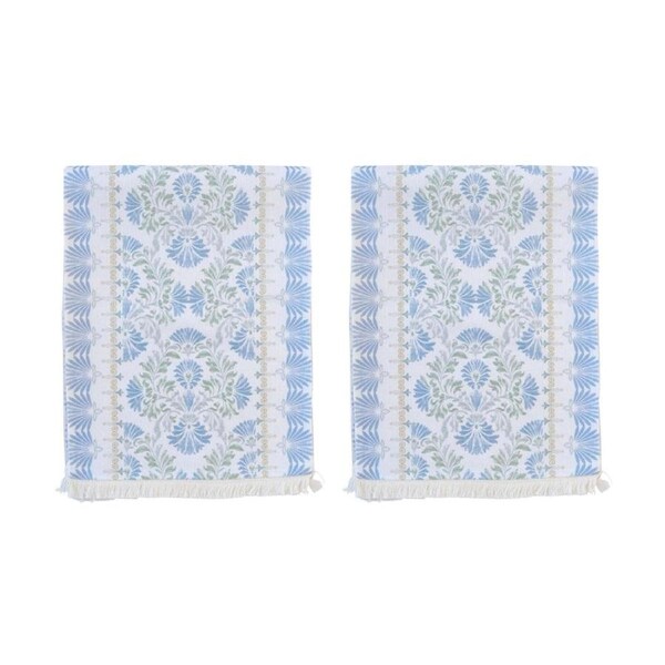 2PK LVD Vintage Rectangular Polyester Table Runner W/ Fringing 180x33cm