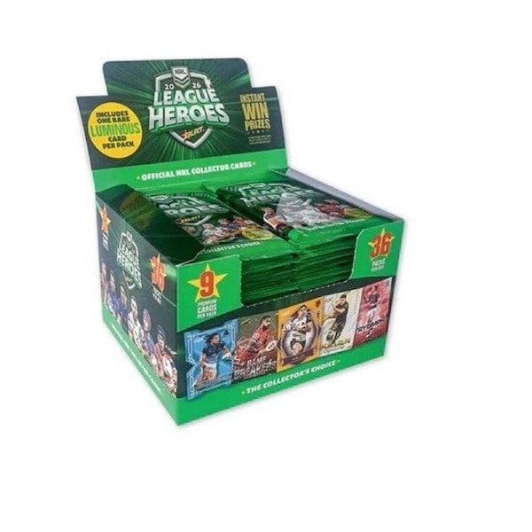 NRL 2026 Trading Cards - League Heroes Box - 36 Packs