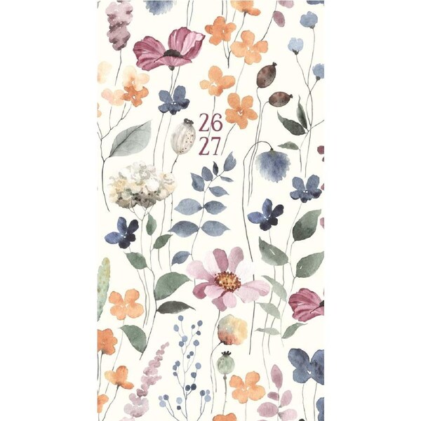 2026-2027 Feminine Floral - Monthly Pocket Diary/Planner