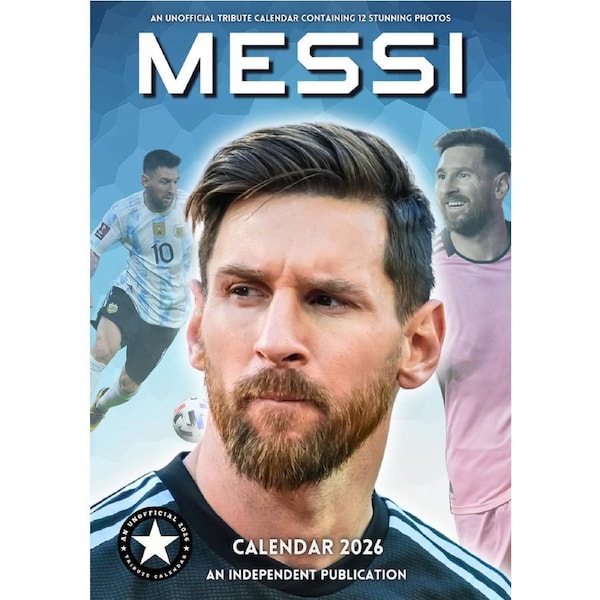 2026 Lionel Messi - A3 Wall Calendar