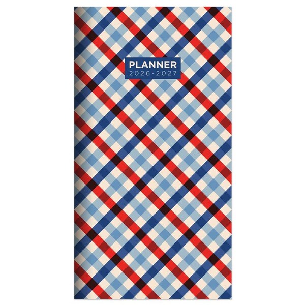 2026-2027 Patriotic Plaid - Small Monthly Pocket Diary/Planner