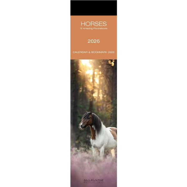 2026 Horses Bookmark - Bookmark Calendar