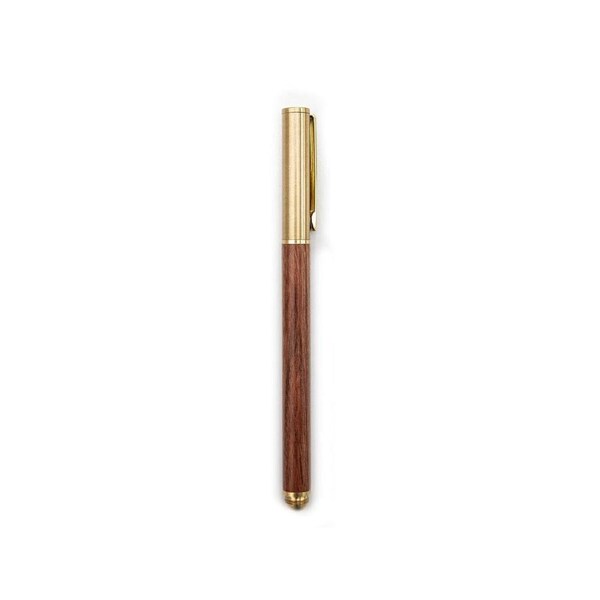 Wood Brass Gel Ink Pen (Boxed)