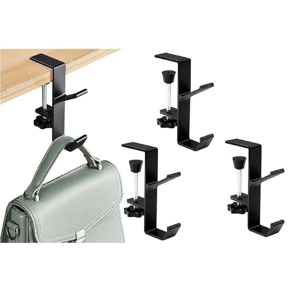 Velocity 4PCS Adjustable Desk Hook Aluminum Alloy Table Hanger for Office and Home