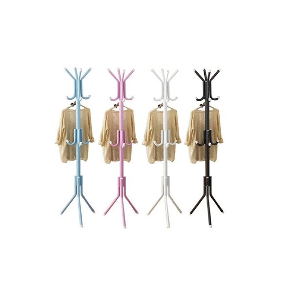 Velocity Free-Standing Coat Rack Metal Stand -White