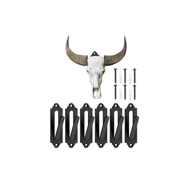 Velocity 6Pack Wall Mount Skull Bracket Hanger Kit for Deer Mount Skull Hanger Skull Wall Mount Bracket Hangers for Deer Mule Indoor Outdoor Small Game Animals Mule