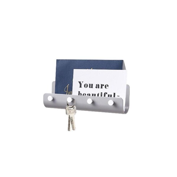 Velocity Key Holder Key Hook Wall Hooks Door Hanger Key Rack Storage Rack -Grey
