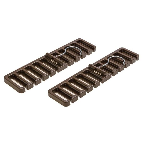 Velocity 2Pcs Belt and Tie Hanger for Closet Organizer with 20 Hooks - Brown