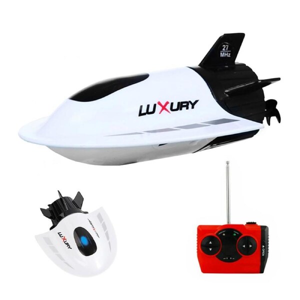 HOLALA RCl Mini Submarine with Rechargeable Battery for Kids-White