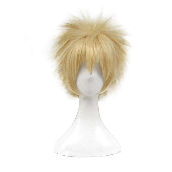 Bakugou Katsuki Cosplay Wig Heat Resistant Synthetic Anime Wig for Halloween with Wig Cap