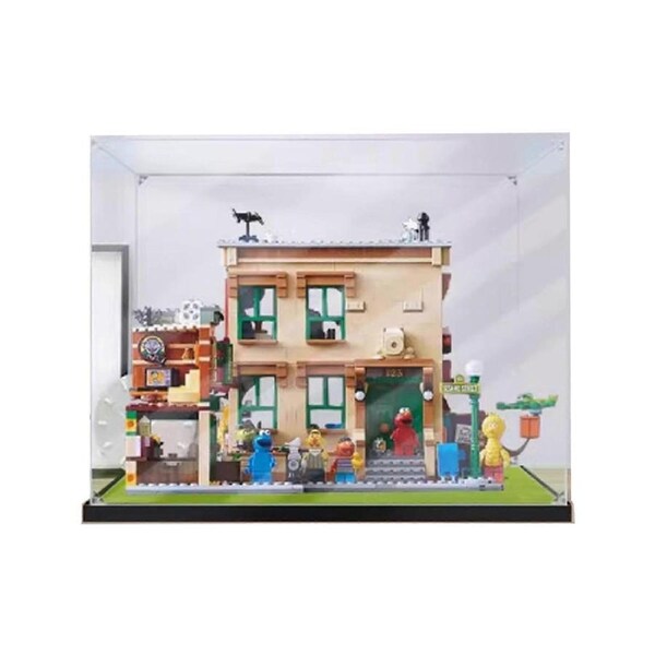 Display Case for 21324 Sesame Street, Dustproof Clear 2mm Acrylic Box Collectibles Storage