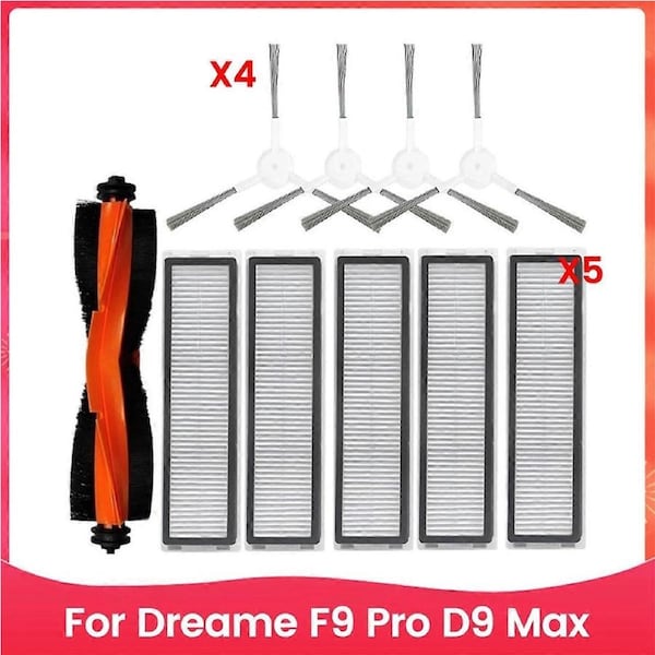 For F9 Pro D9 Max Replacement Parts Accessories Main Side Brush Hepa Filter