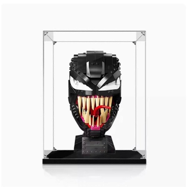 Acrylic Display Case Compatible with 76187 Helmet Model, Clear Dustproof Showcase Box with Flat Base