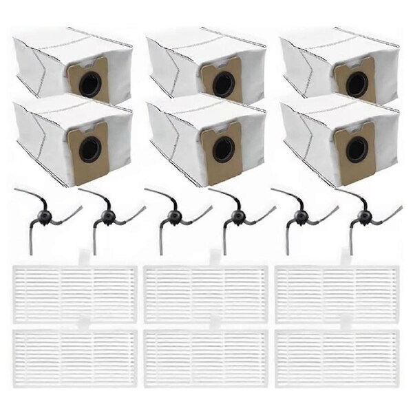 18PCS for C10 Robot Vacuum Cleaner Replacement Parts Side Brush Hepa Filter Large Capacity Dust Bag