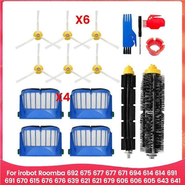 For 600 Series 694 692 690 695 680 660 665 651 650 620 Vacuum Cleaner Parts Main Side Brush HEPA Fi