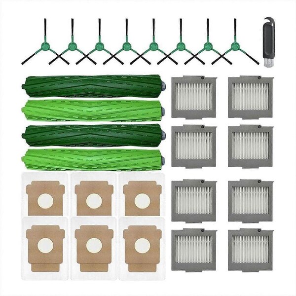27 Pcs for Max 705 Vac/Plus 504 Vac Vacuum Robot Main Side Brush Filter Dust Bags