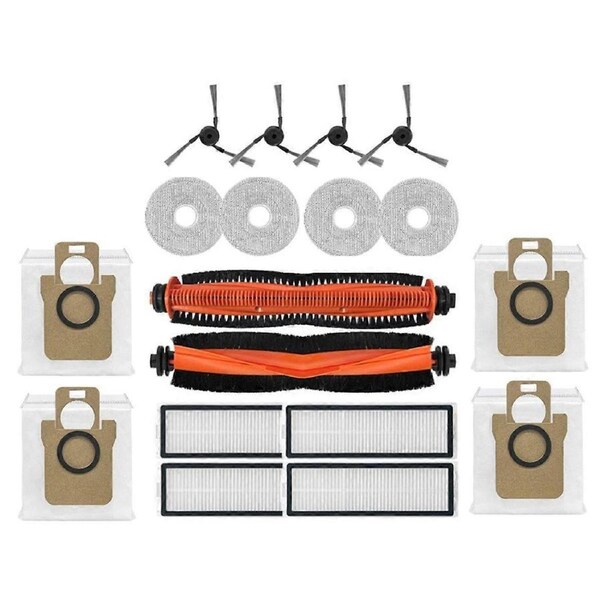 18PCS Main Side Brush HEPA Filter Mop Cloth Dust Bag for Vacuum 5 Pro / OV21CN Vacuum Cleaner Parts