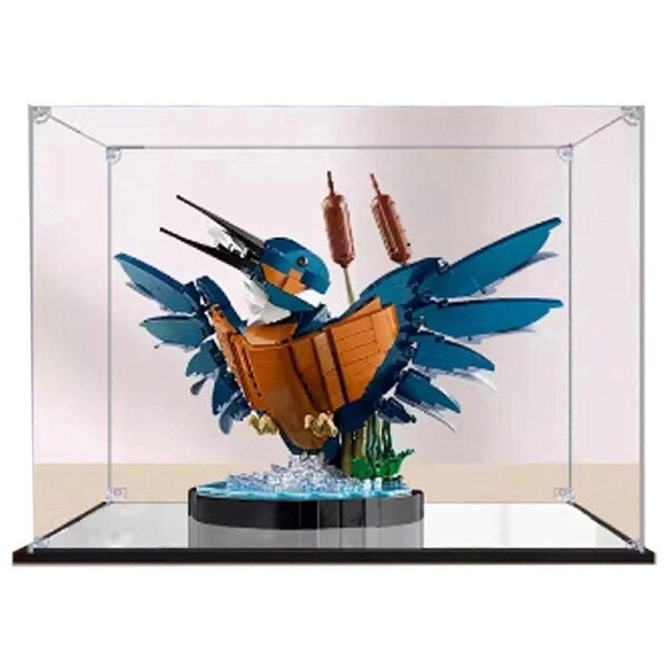 Display Case for 10331 Kingfisher, Clear Acrylic Box with Dustproof and UV Resistant Protection