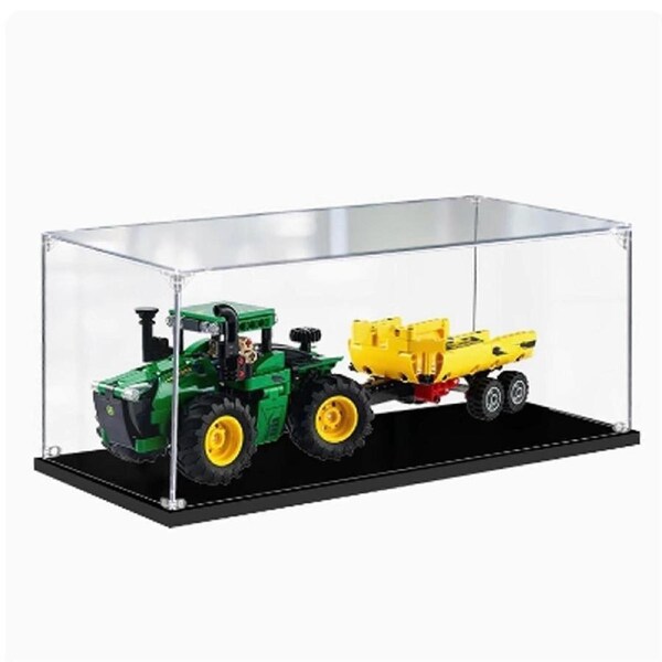 Acrylic Display Case for 42136 Tractor, Dustproof Clear Showcase with 360?? View and Stable Base