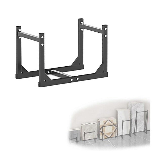 Heavy Duty Metal Tile Display Stand for Floor Tile Samples, Large Capacity Marble Slab Holder 50x33x28cm