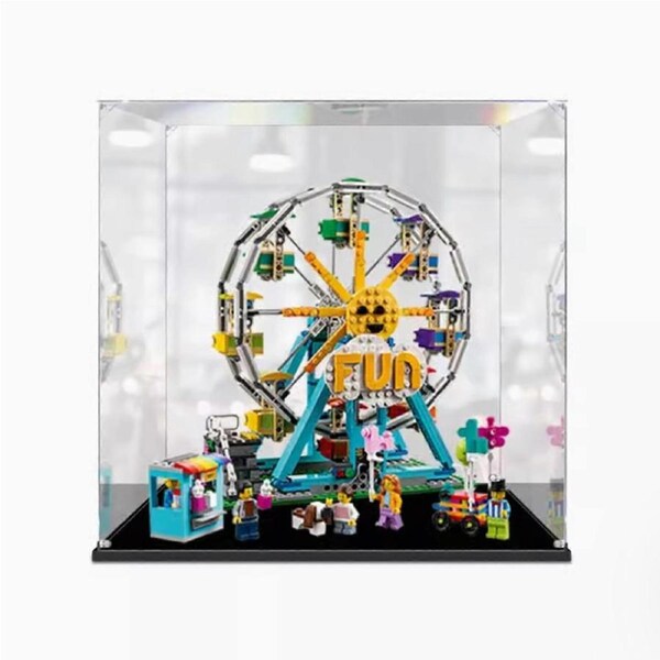 Acrylic Display Case for Ferris Wheel 31119 Dustproof Protection with Clear View and Stable Base
