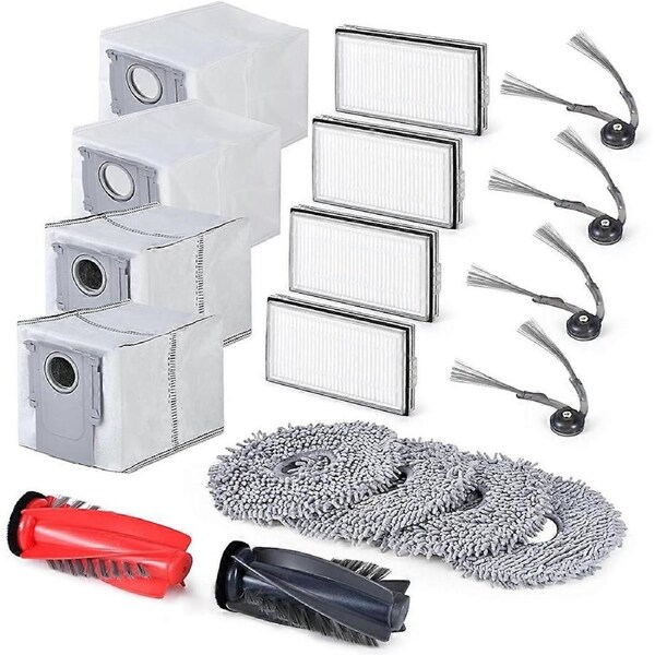 Accessory Kit for Saros 10R Main Side Brushes Hepa Filter Mop Cloth Dust Bag Replacement Parts