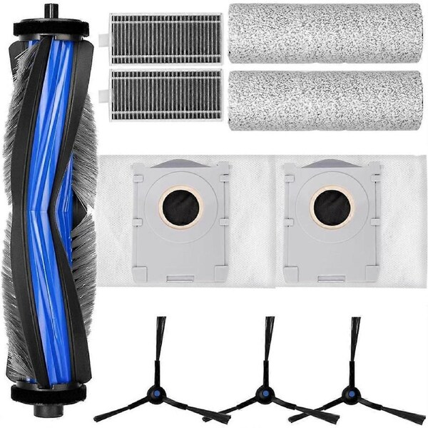 10 Pcs Replacement Part for X8 PRO Omni Vacuum Cleaner, Main Brush,HEPA Filters,Dust Bags,Side Brus