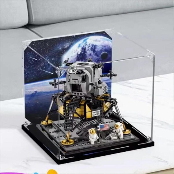 Acrylic Display Case for 10266 Apollo 11 Lunar Module, Clear Dustproof Protective Box for Collectibles
