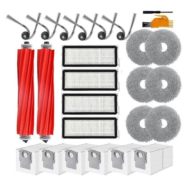 26PCS for 35A / 35S / QR 798 / QR 598 Replacement Parts Vacuum Brush HEPA Filter Mop Cloth Dust Bag
